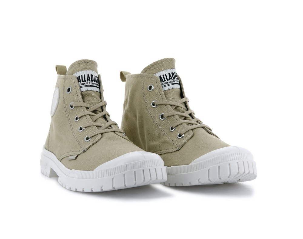 Botas Palladium PAMPA SP20 HI CANVAS Hombre Warm Sand | Costa Rica-47382